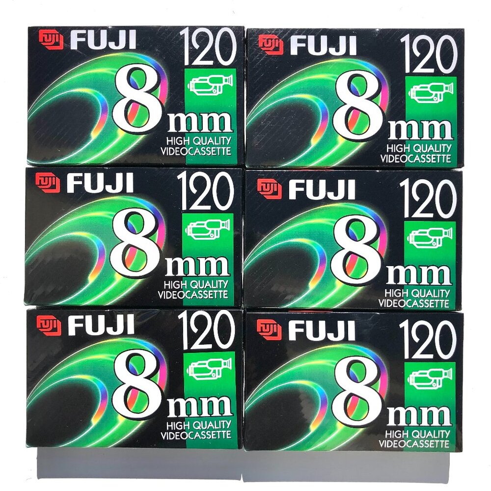 Fuji P6-120 8mm Video Cassettes Lot of 6 Factory Sealed 074101680126